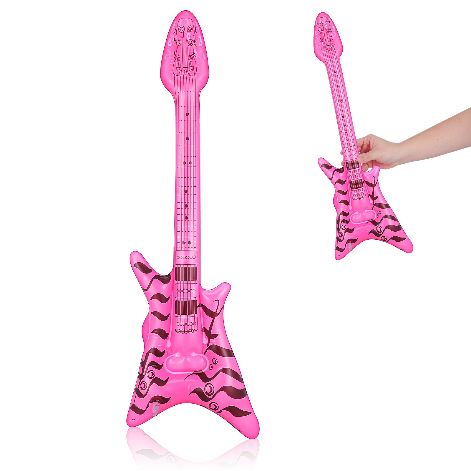 Easy Cosplay Prop - Şişirilebilir Gitar Aksesuarı Yüksek Kaliteli PVC