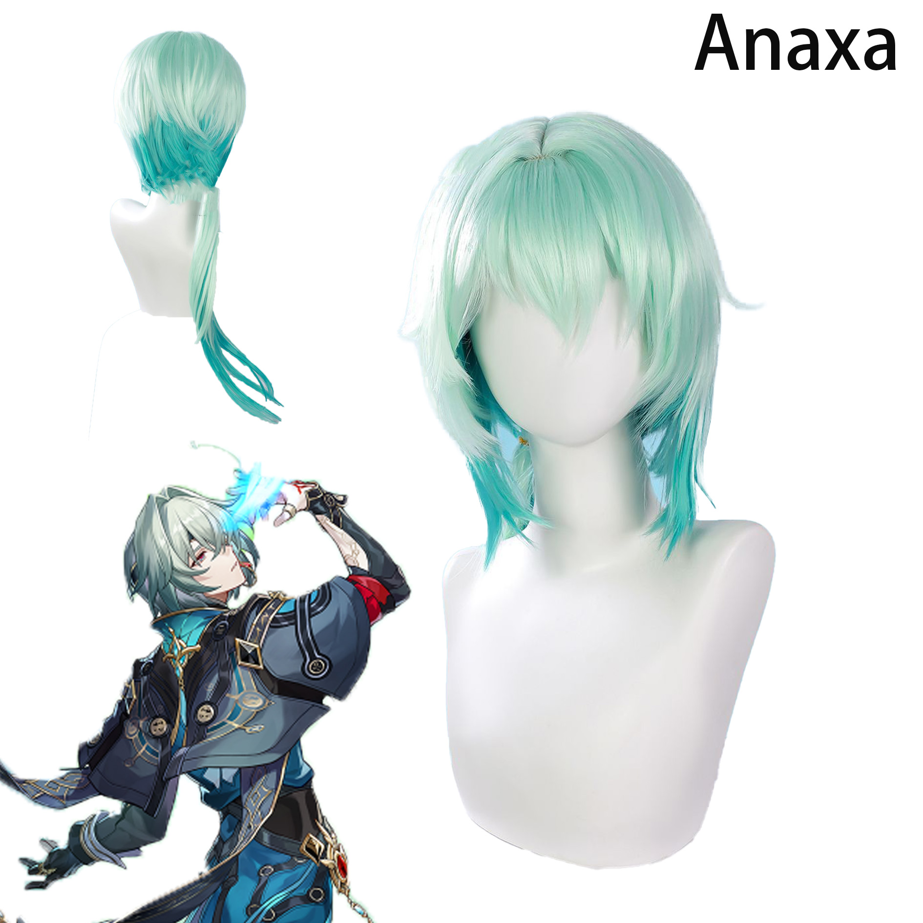 Anaxa Cosplay Prop - Honkai Star Rail Anaxa Cosplay Peruk,